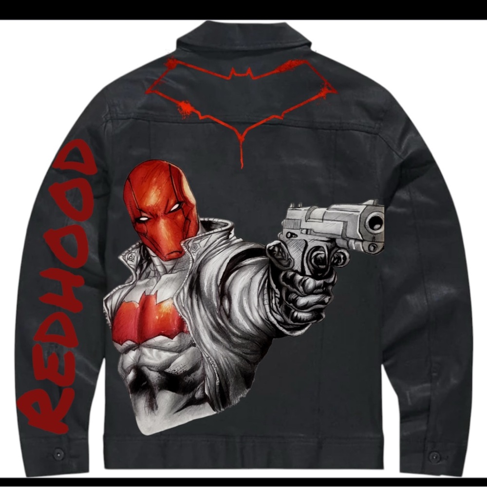 Black Redhood Graphic Men's Jacket